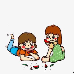 吃瓜群众的卡通图片